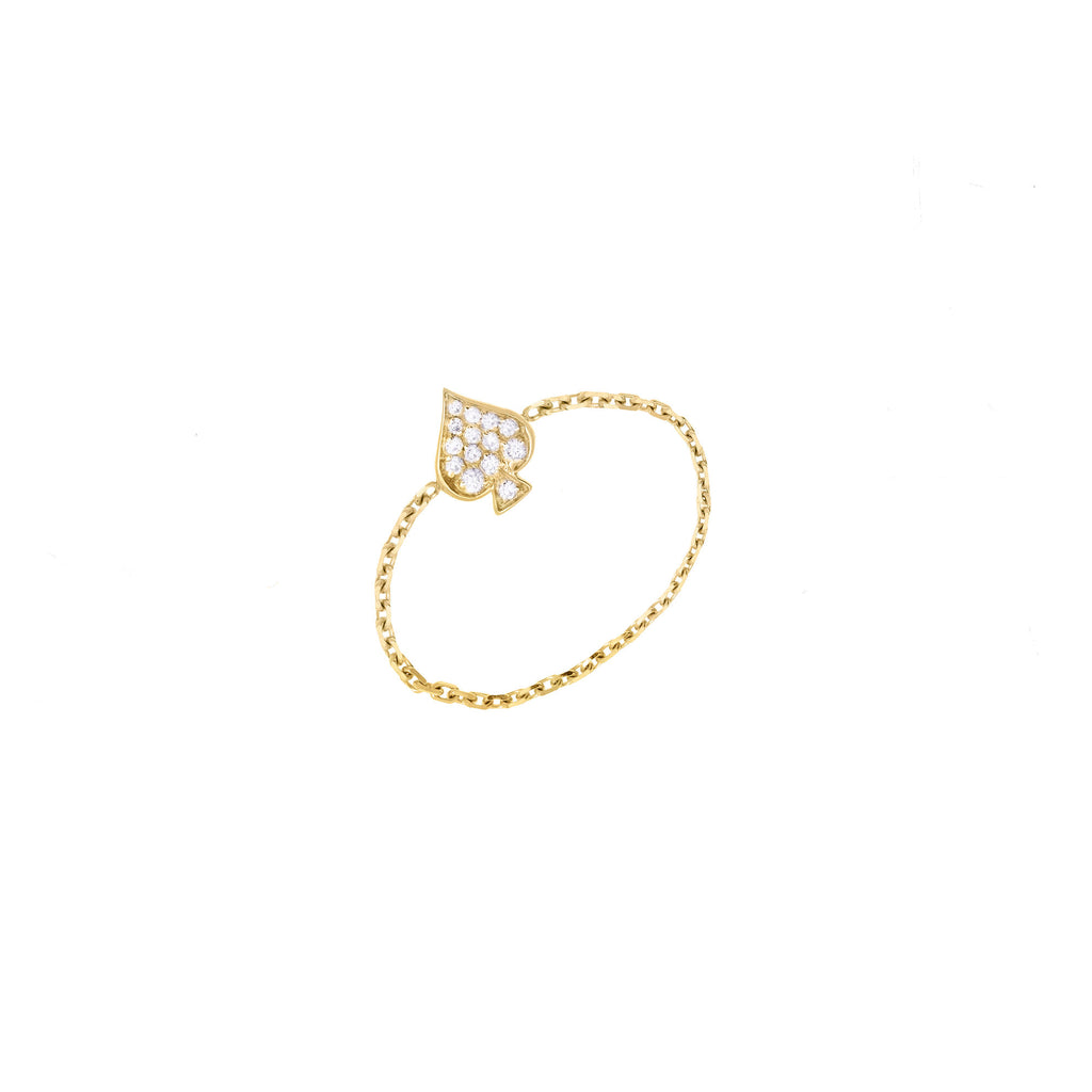 Justice Chain 18K Gold Ring w. Lab-Grown Diamonds