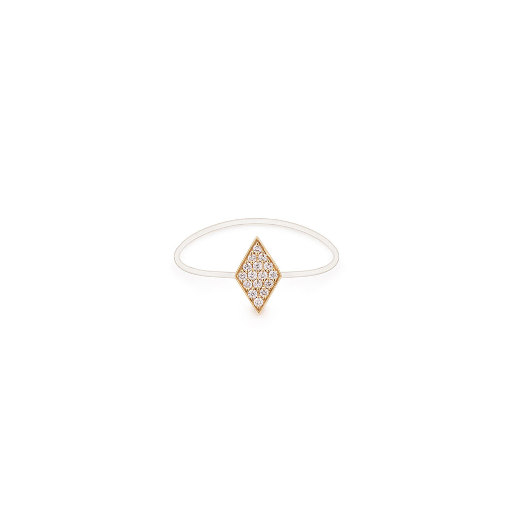Honneur Nylon 18K Gold Ring w. Lab-Grown Diamonds