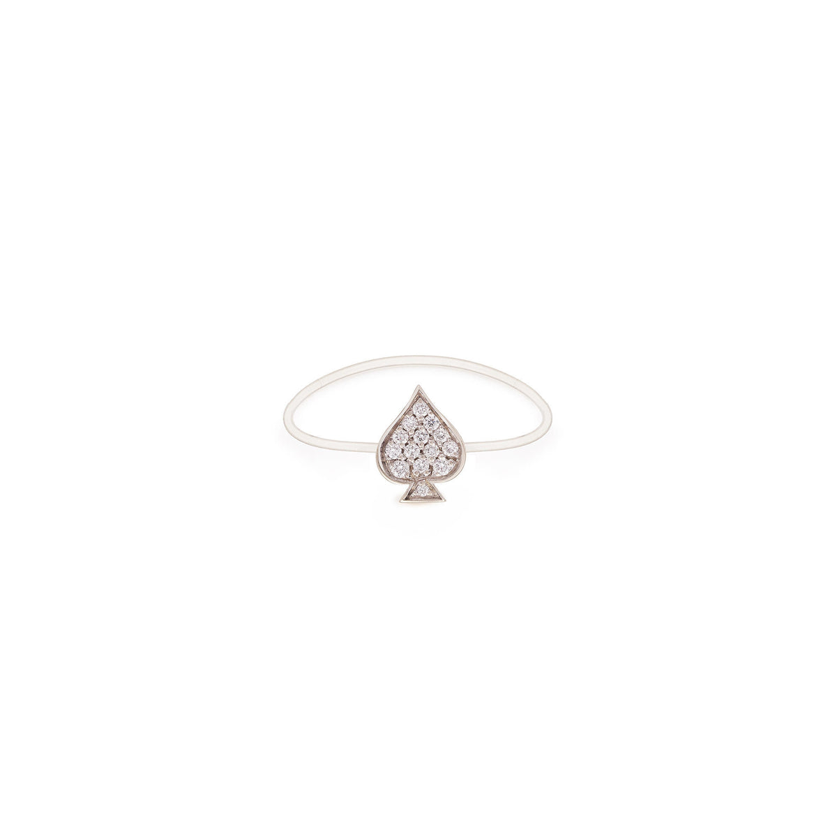 Justice Nylon 18K White Gold Ring w. Lab-Grown Diamonds
