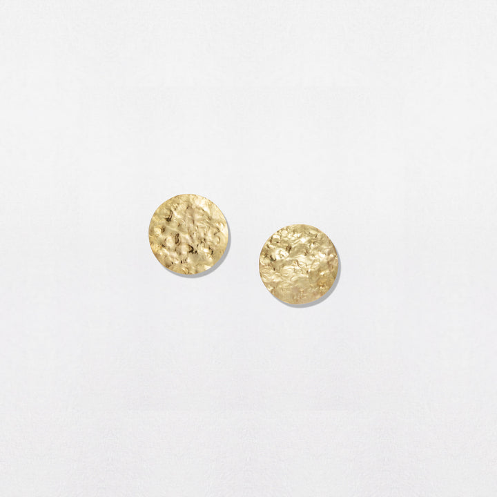 Sun Disc Stud 18K Gold Earrings