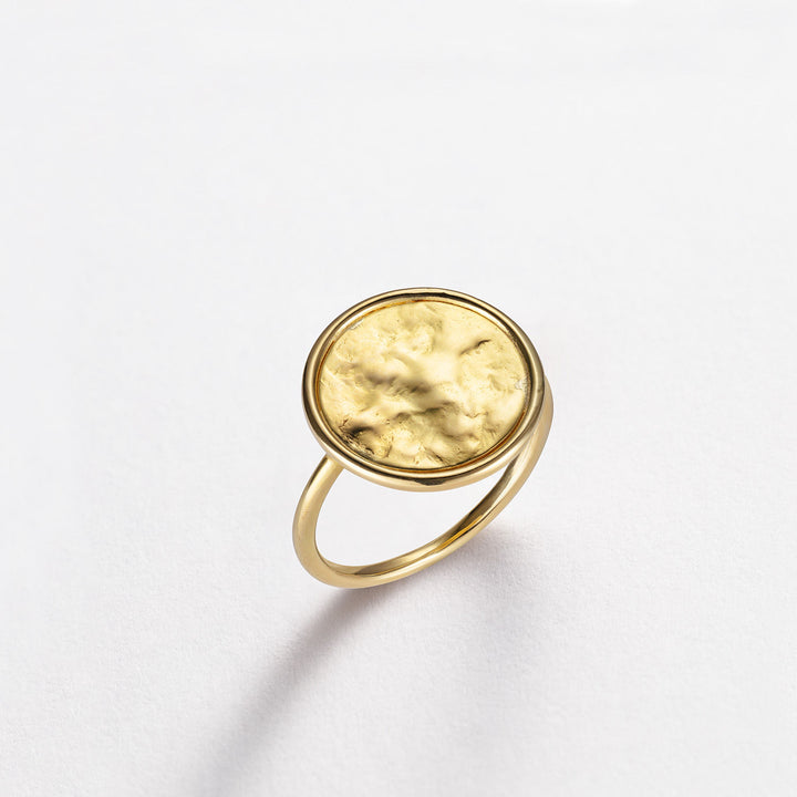 Sun Disc 18K Gold Ring