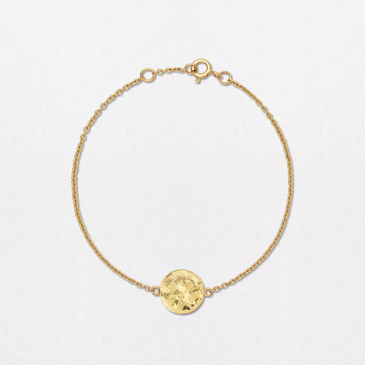Sun Disc 18K Gold Bracelet
