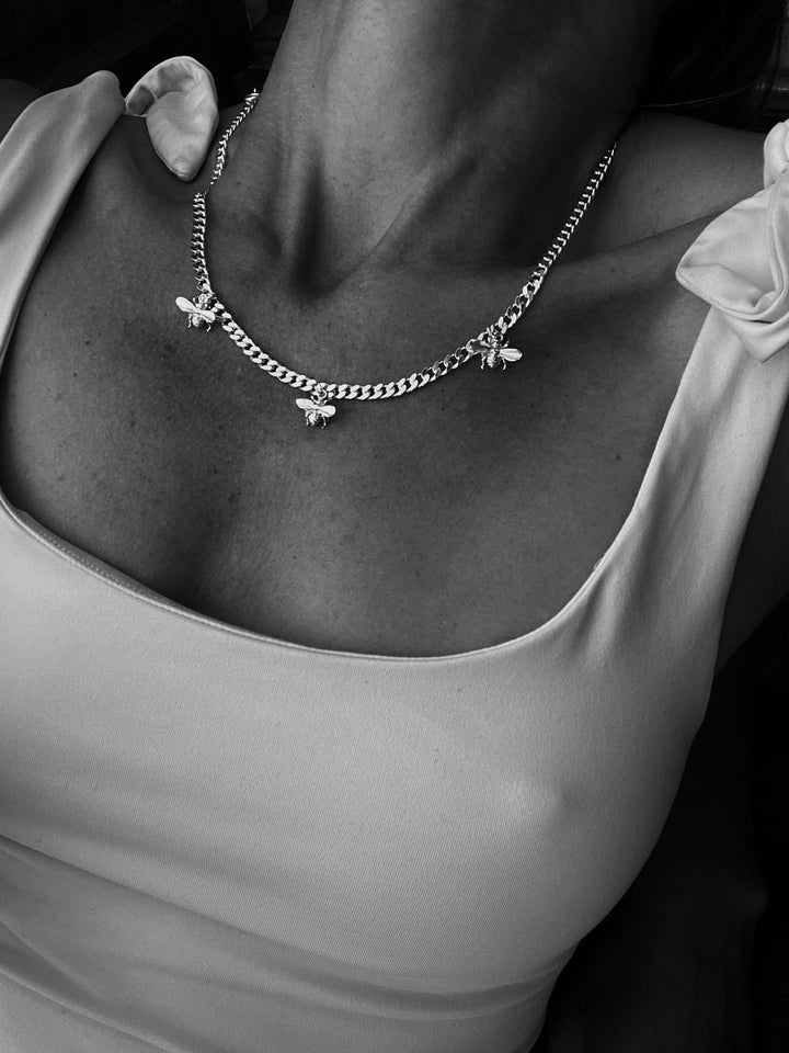 Beehive Silver Necklace