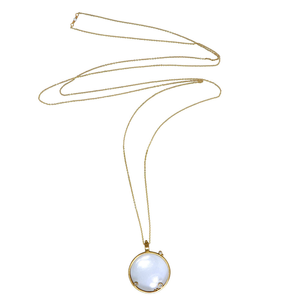 Bonoculo 18K & 22K Gold Necklace w. Diamonds