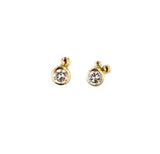 18K & 22K Guld Studs m. Diamanter
