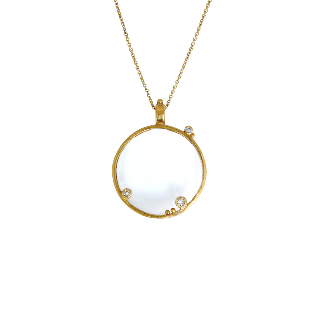 Bonoculo 18K & 22K Gold Necklace w. Diamonds