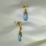 Seafire 18K & 22K Goldohrring I Aquamarin und Diamanten