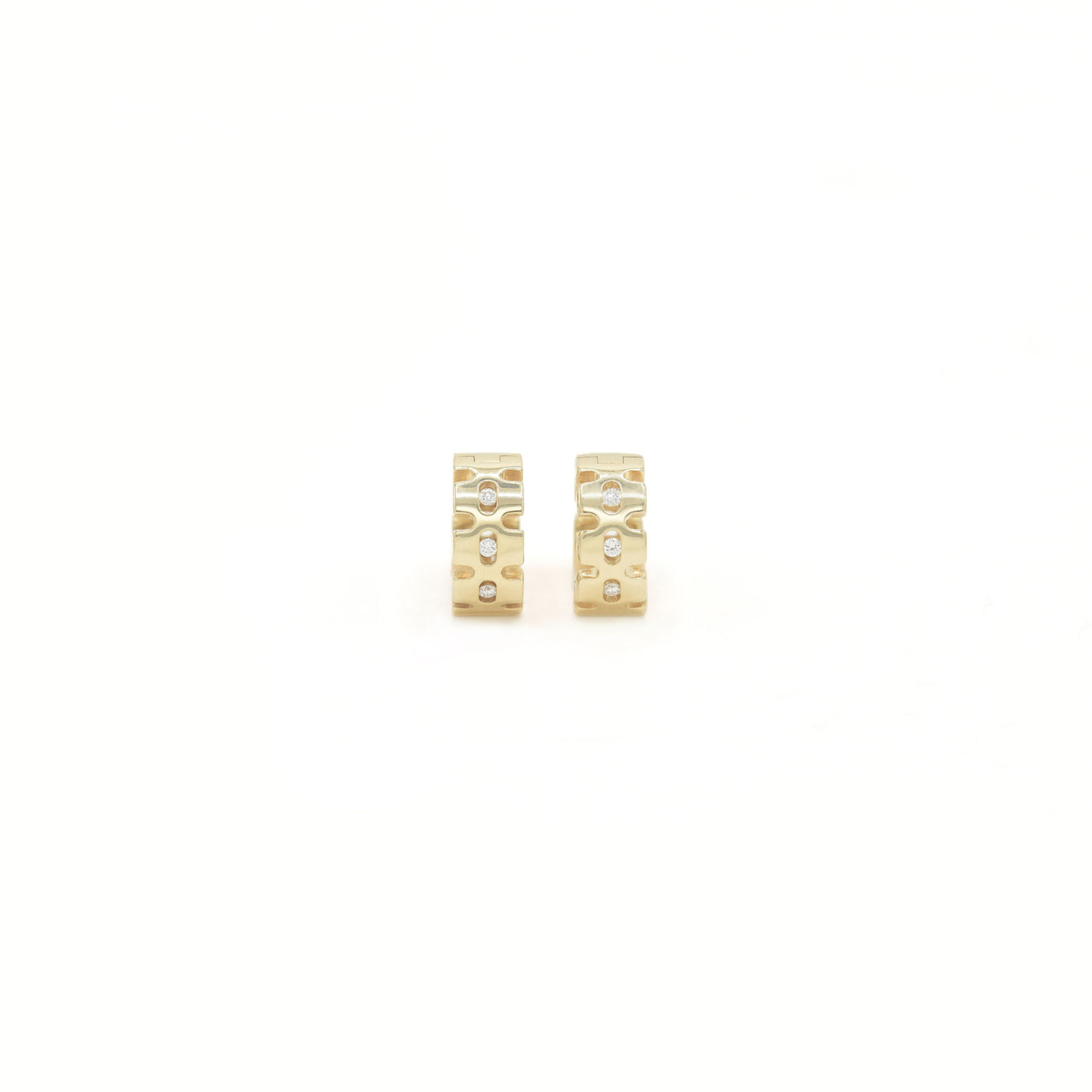 Better Together 14K Gold Hoops w. Diamonds