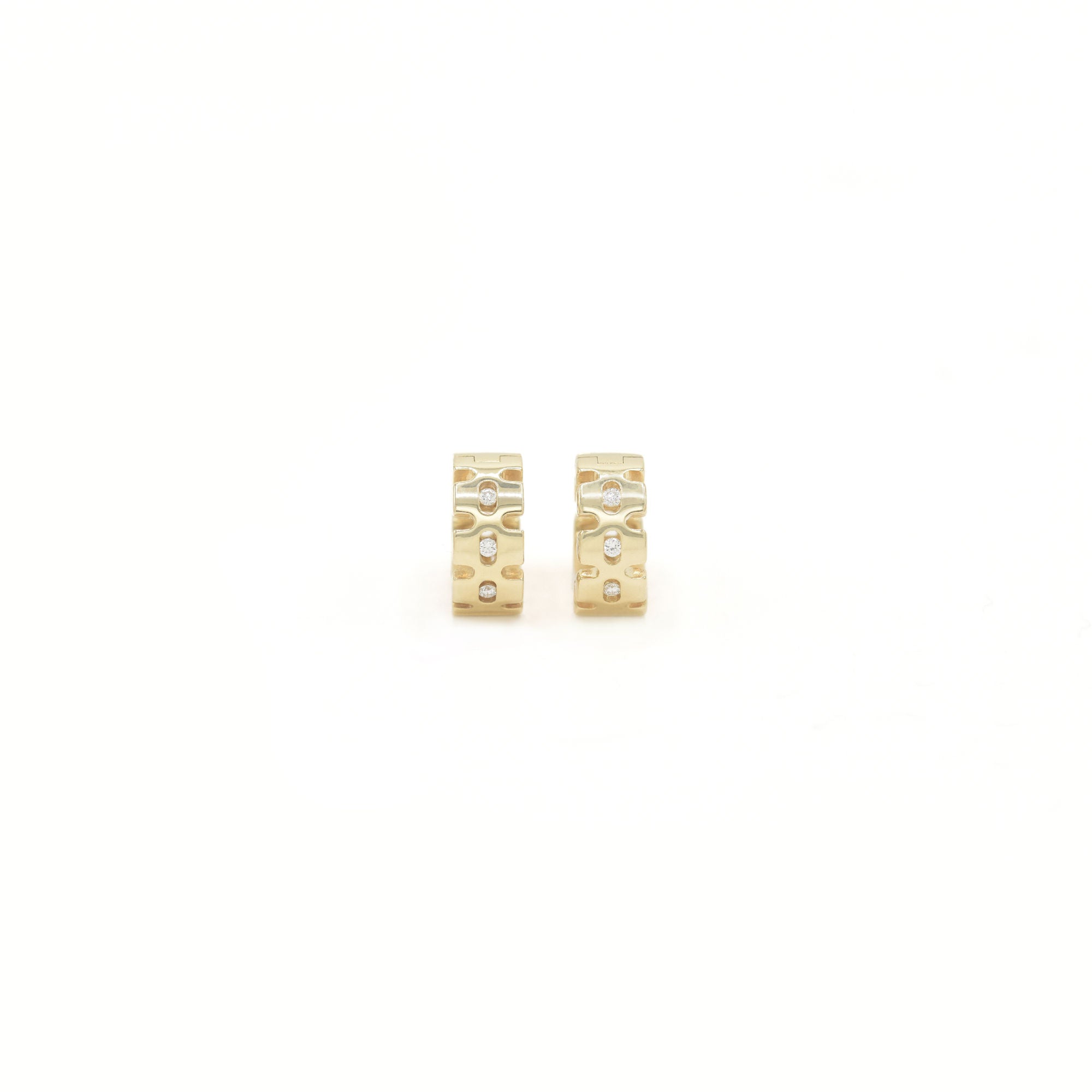Better Together 14K Gold Hoops w. Diamonds