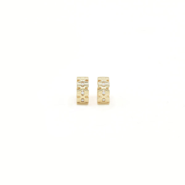Better Together 14K Gold Hoops w. Diamonds