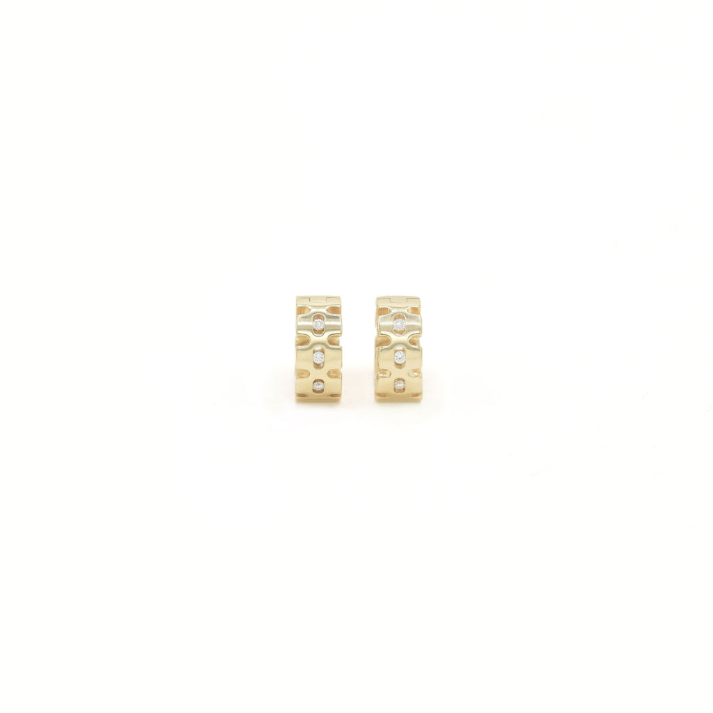 Better Together 14K Gold Hoops w. Diamonds
