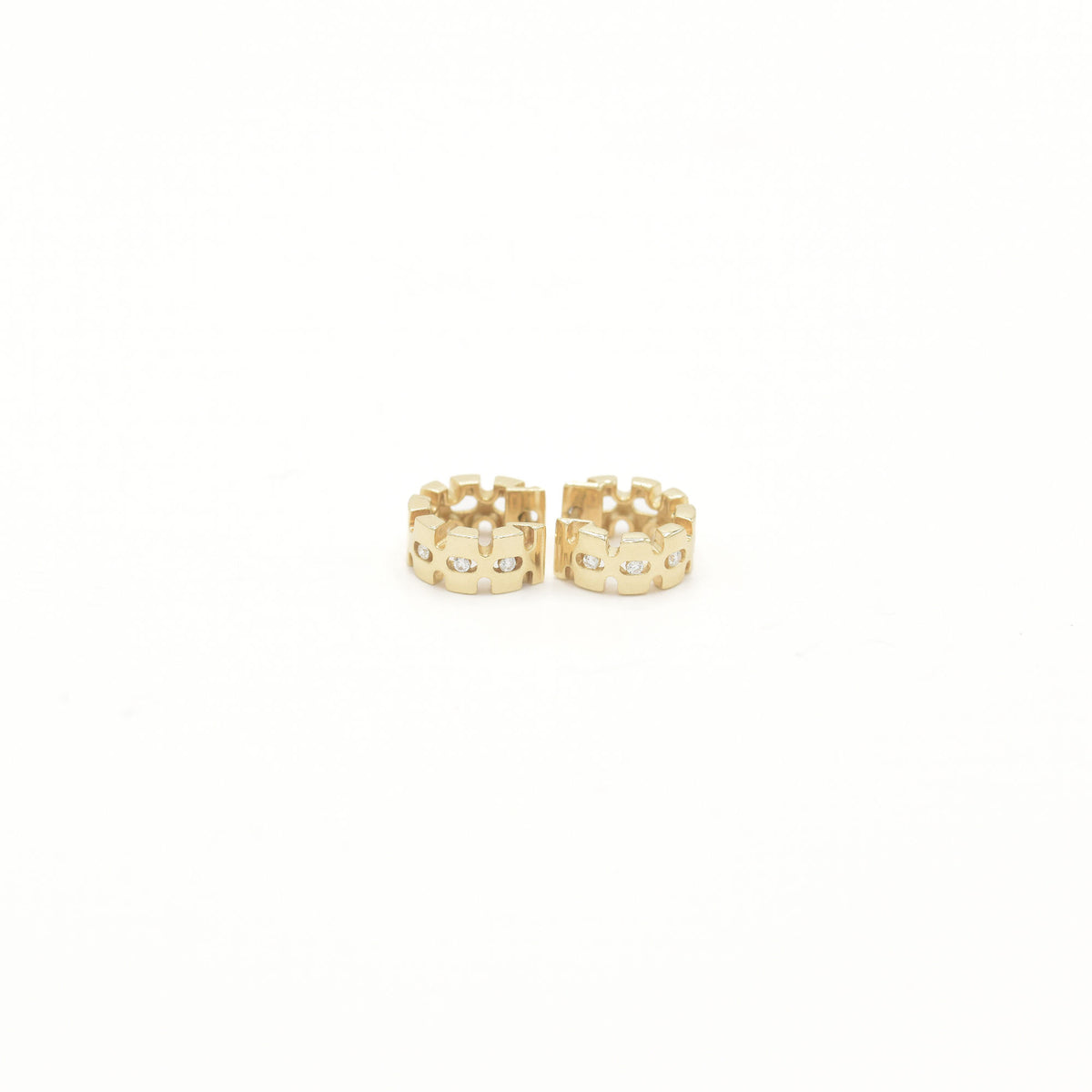 Better Together 14K Gold Hoops w. Diamonds