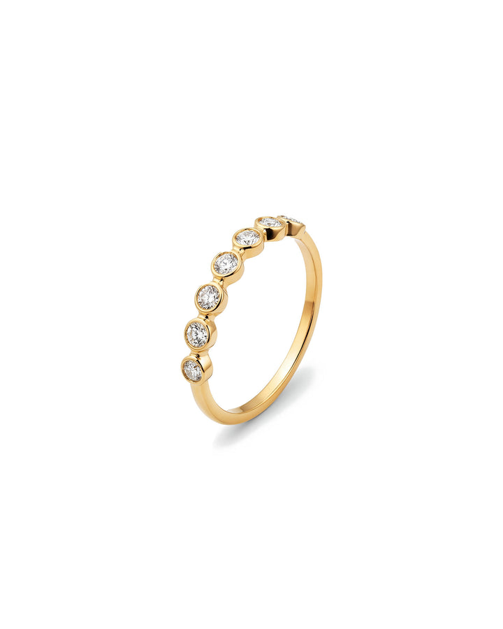 Diamond Bezel 14K or 18K Gold Ring Band