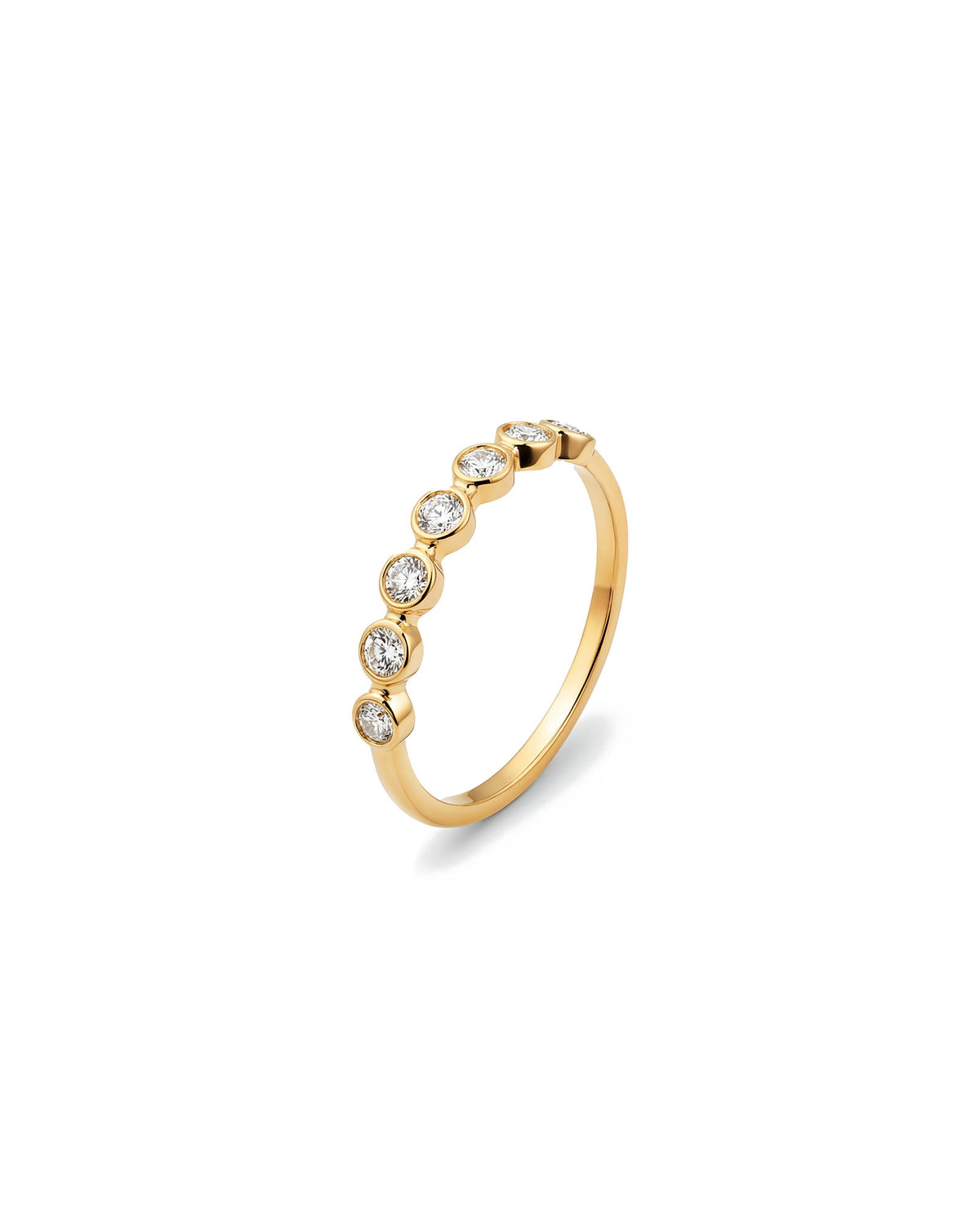 Diamantlünette 14k oder 18 Karat Goldringband