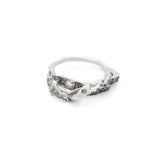 Exhale Stackable 18K White Gold Ring w. Diamonds