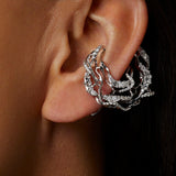 Diamonds Smoulder 18K White Gold Ear Hangers w. Diamonds