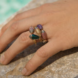 Scarab Eternity 18K Rose Gold Ring