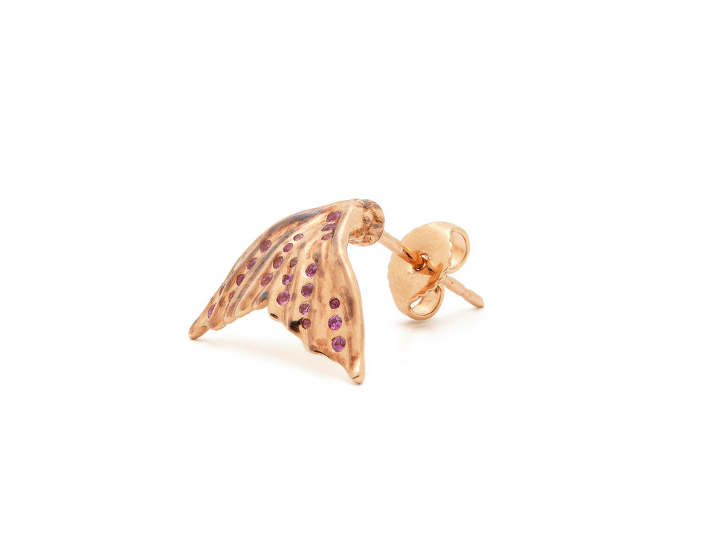 Flipper 18K Roségold Stud w. Saphir