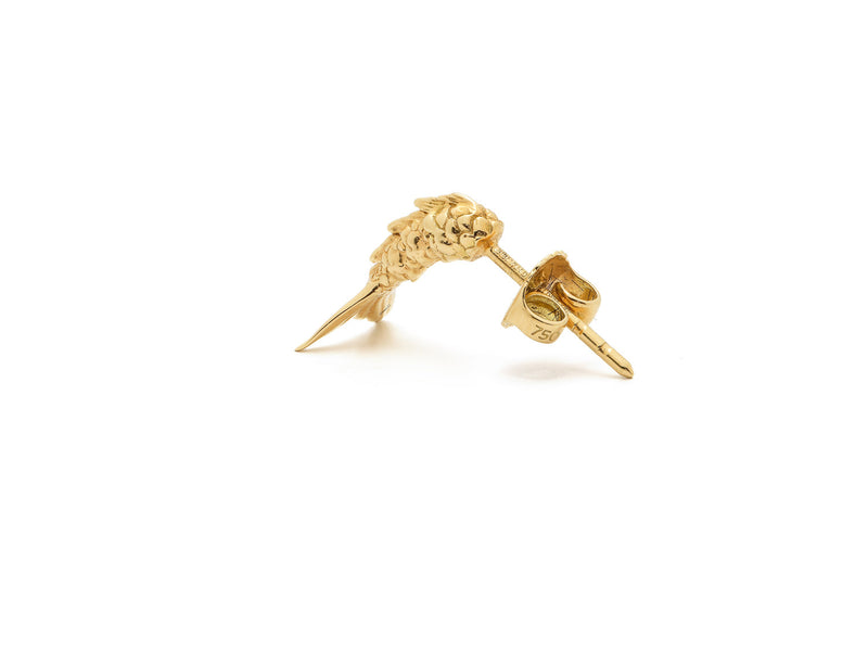 Mermaid Tail 18K Gold Stud