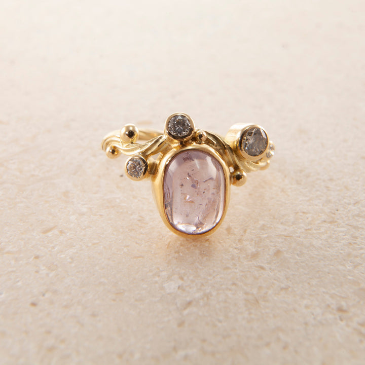 Seafire 18K & 22K Guld Ring m. Spinel & Diamant