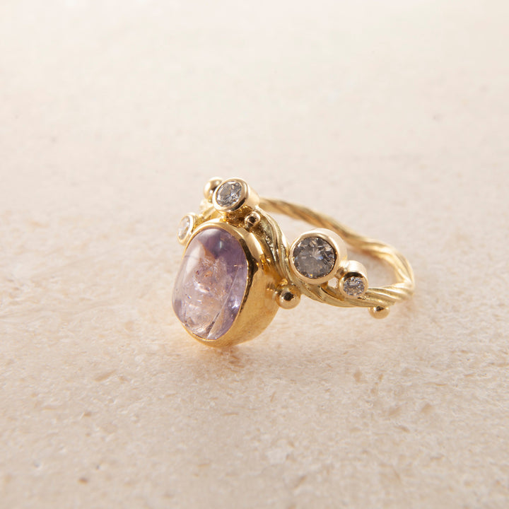 Seafire 18K & 22K Guld Ring m. Spinel & Diamant