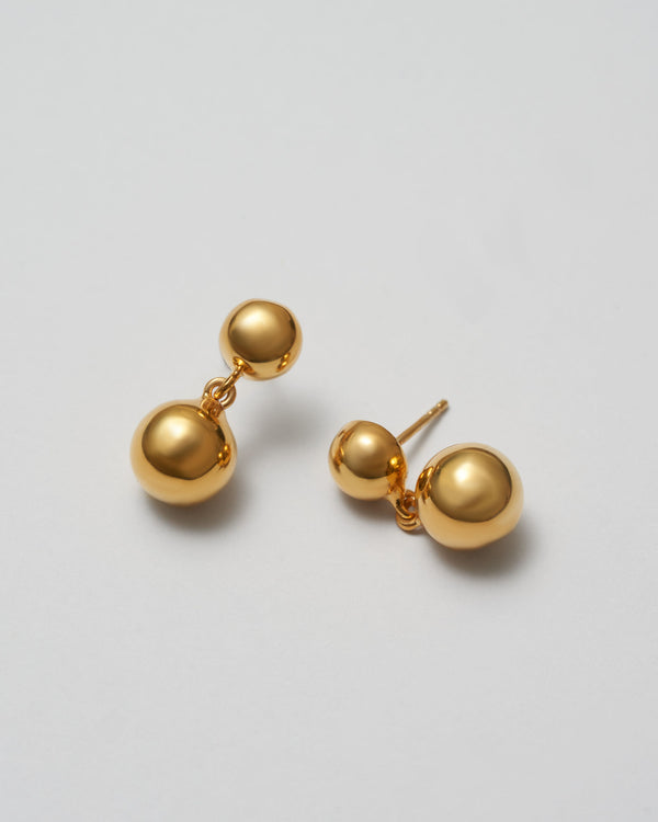 Sphere Gold Plated Earrings