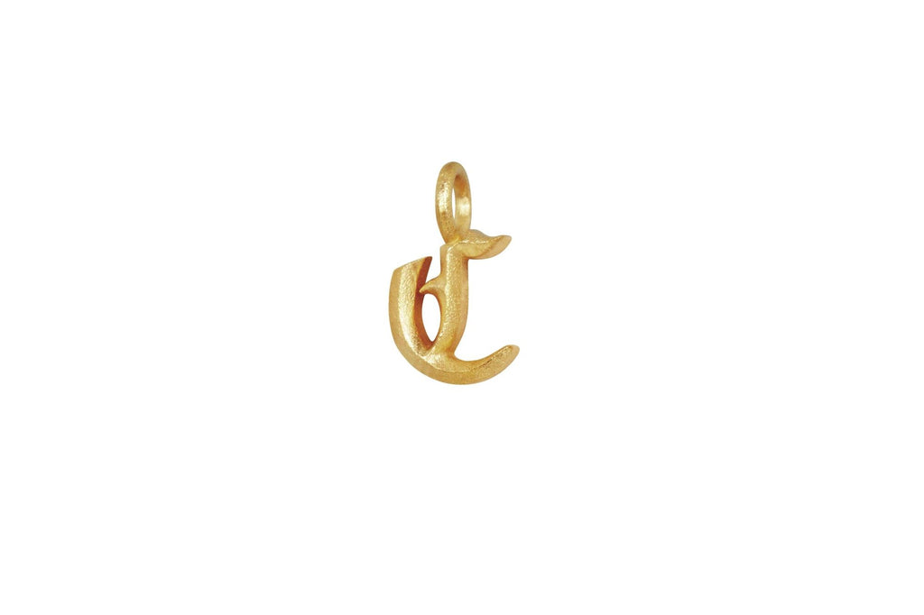 IX C Ice 22K Gold Plated Pendant