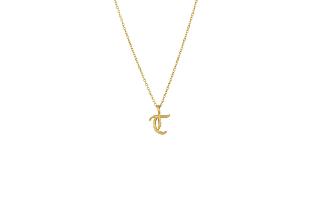 IX T Ice 22K Gold Plated Pendant