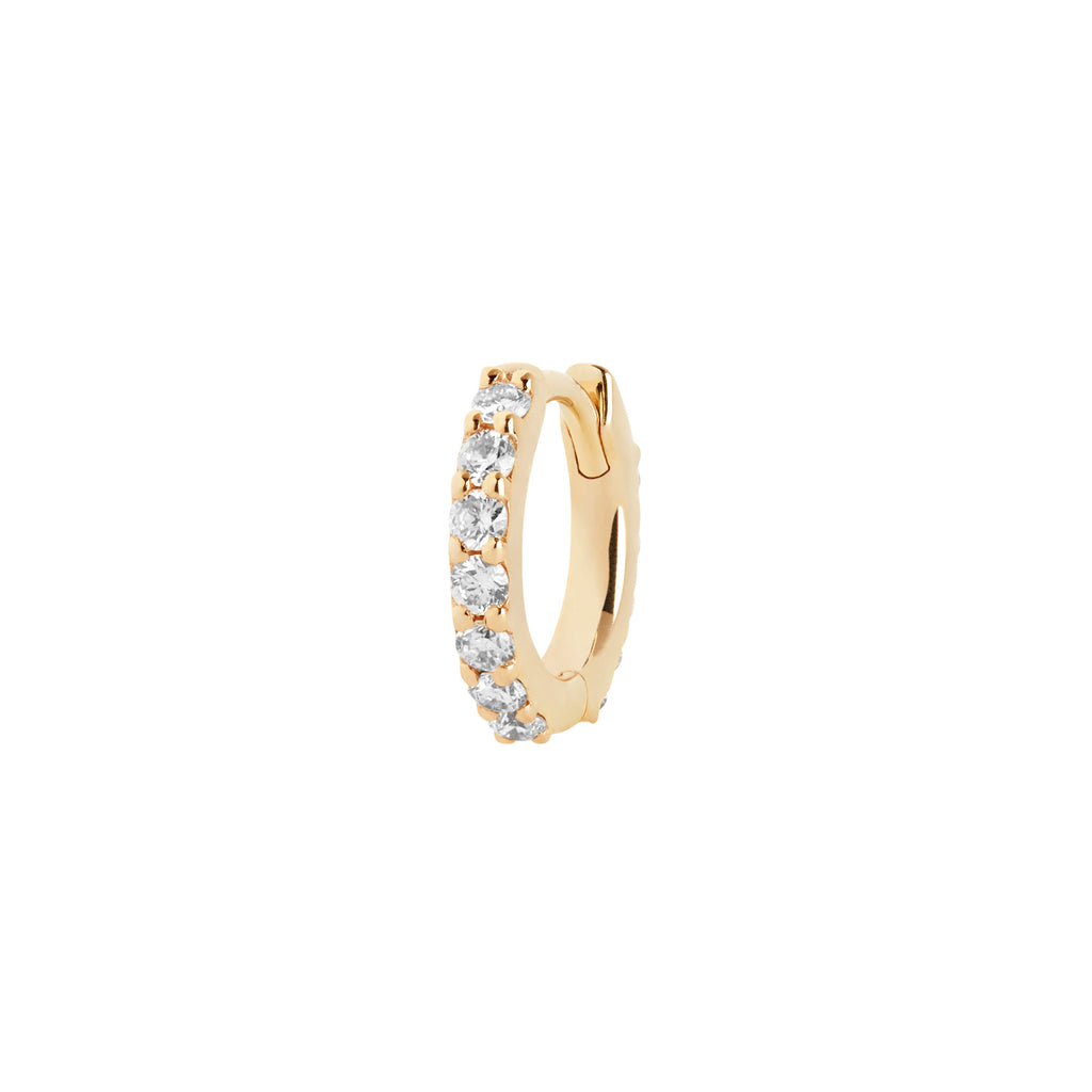 Bovary 8 14K Gold Huggie w. Lab-Grown Diamonds