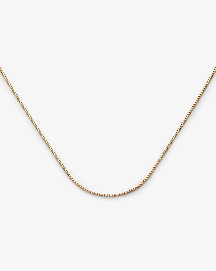 Box Chain 14k Gold Necklace