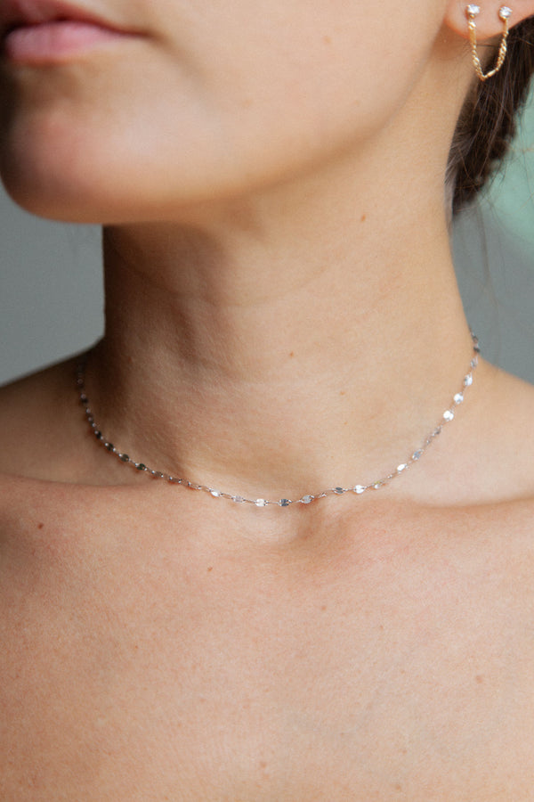 Boys Tears 18K White Gold Choker