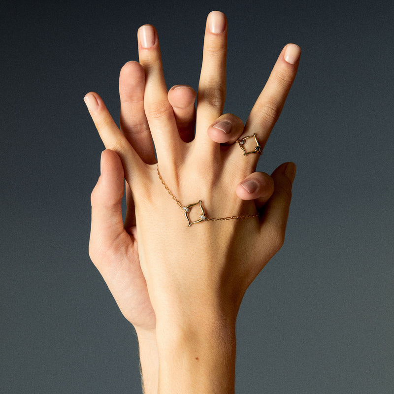Eboris Link Paved 18K Guld Armbånd m. Lab-Grown Diamanter
