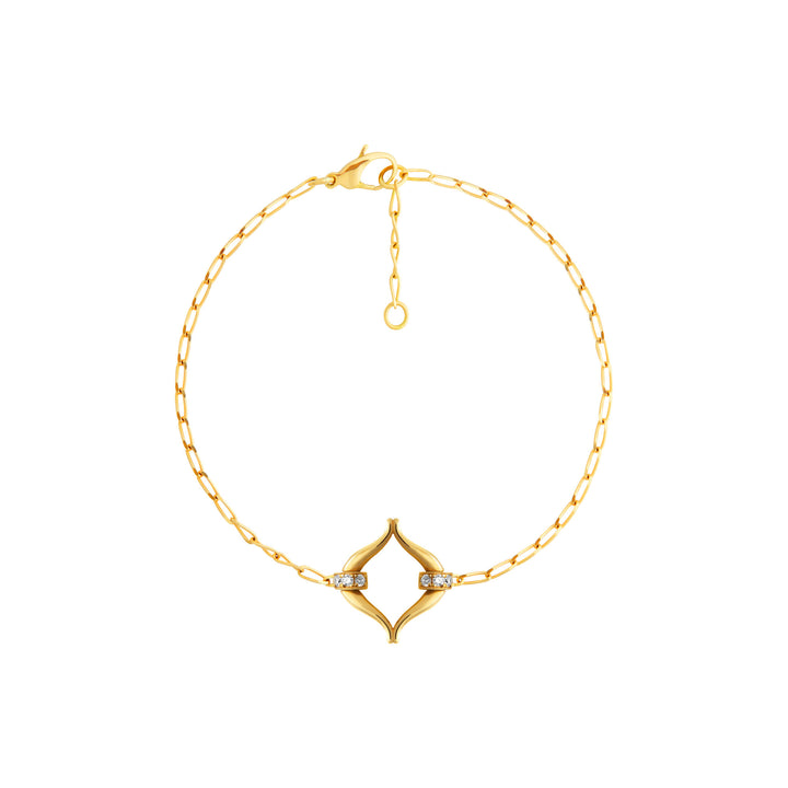 Eboris Link Paved 18K Gold Bracelet w. Lab-Grown Diamonds