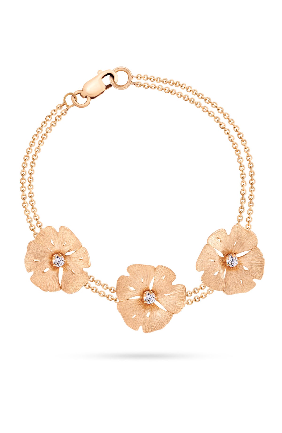 bracelet ginko 3f or rose