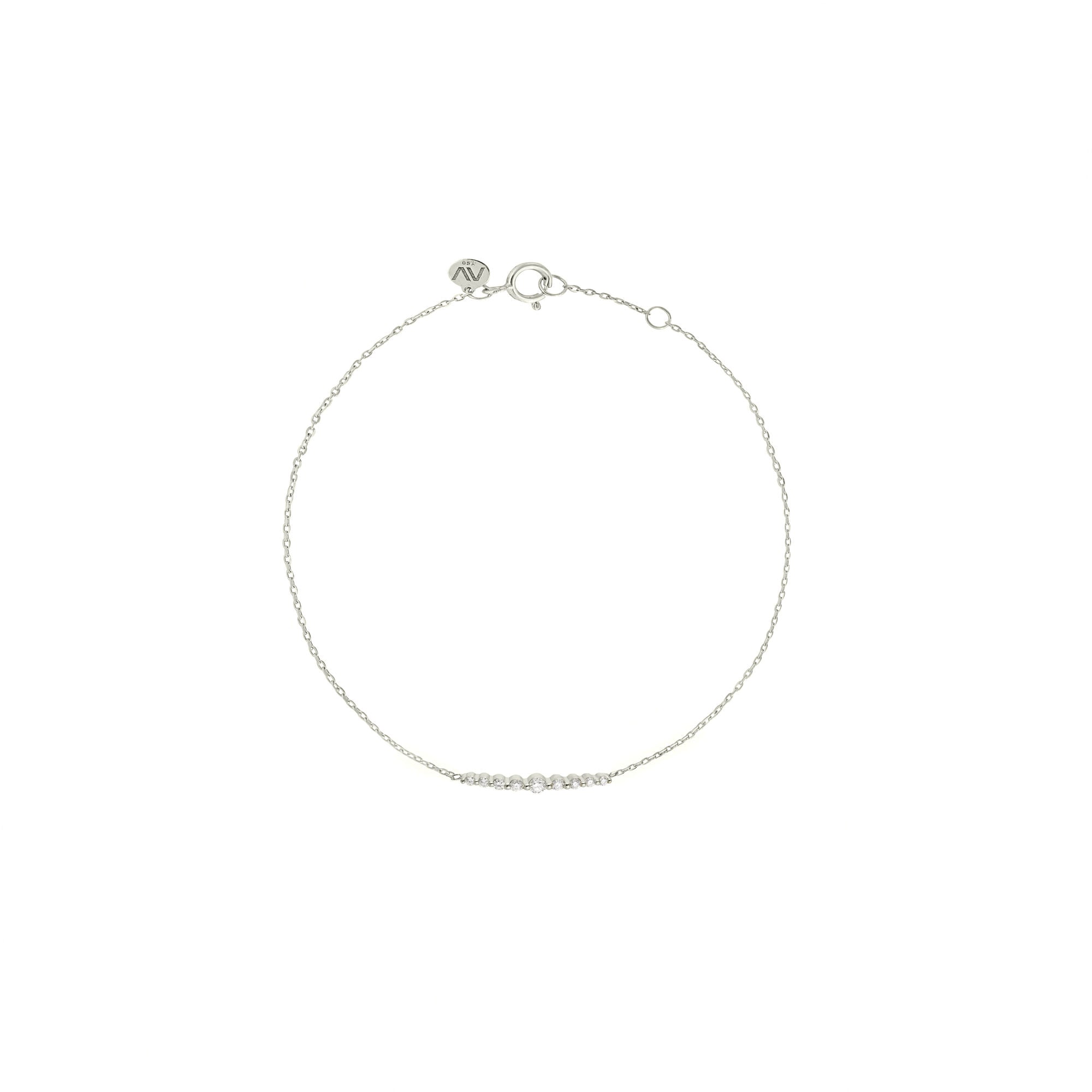 Bright Lights 18K White Gold Bracelet w. Diamonds