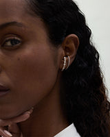 Brilliant Round Suspender 14k Whitegold Earring w.Lab-Grown Diamonds