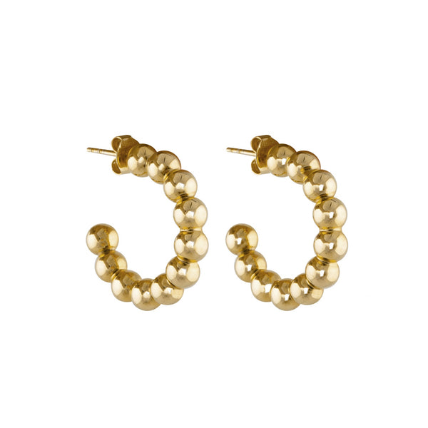 Bubble Hoops 18K vergoldet