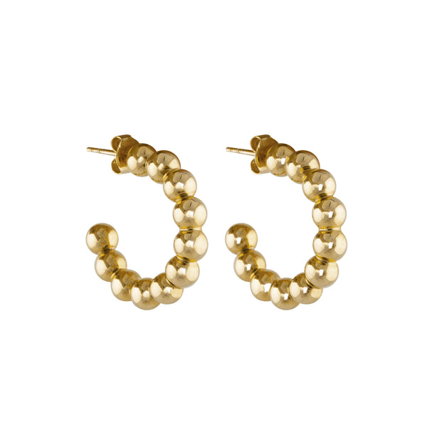 Bubble 18K Forgyldt Hoops