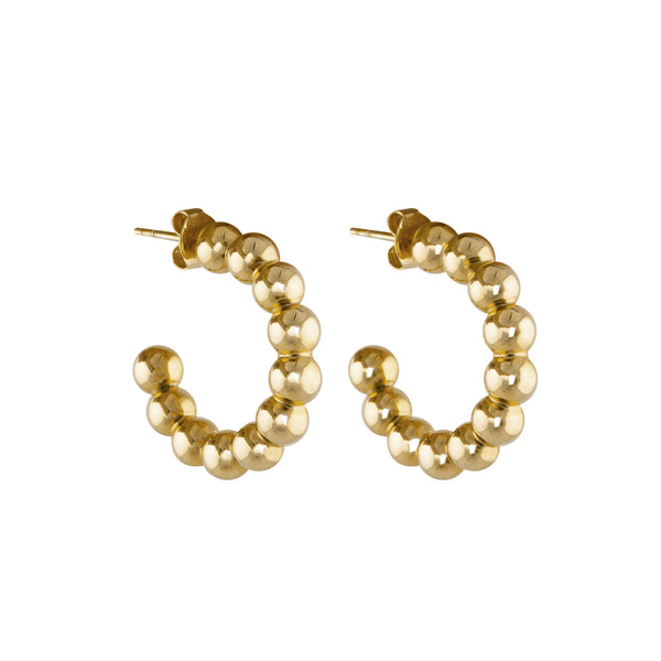 Bubble 18K Gold Plated Hoops