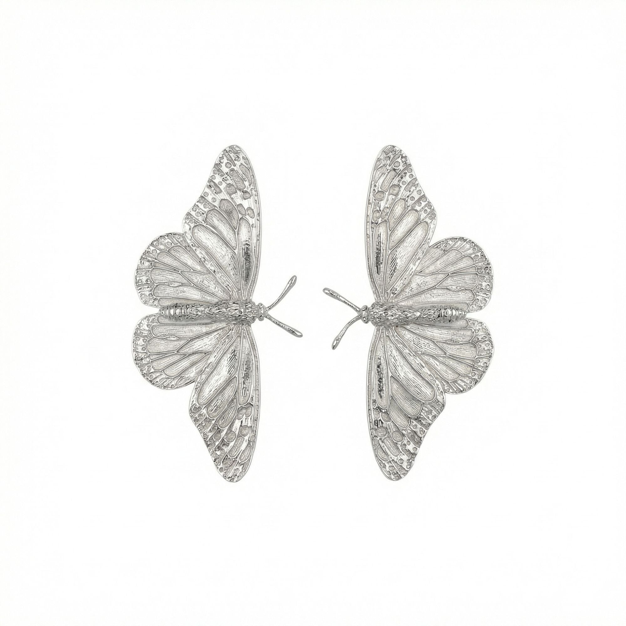 Silver Monarch Earrings