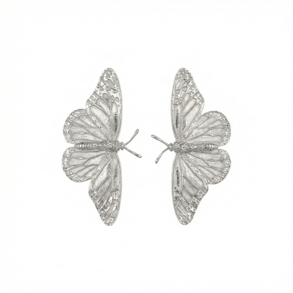 Silver Monarch Earrings