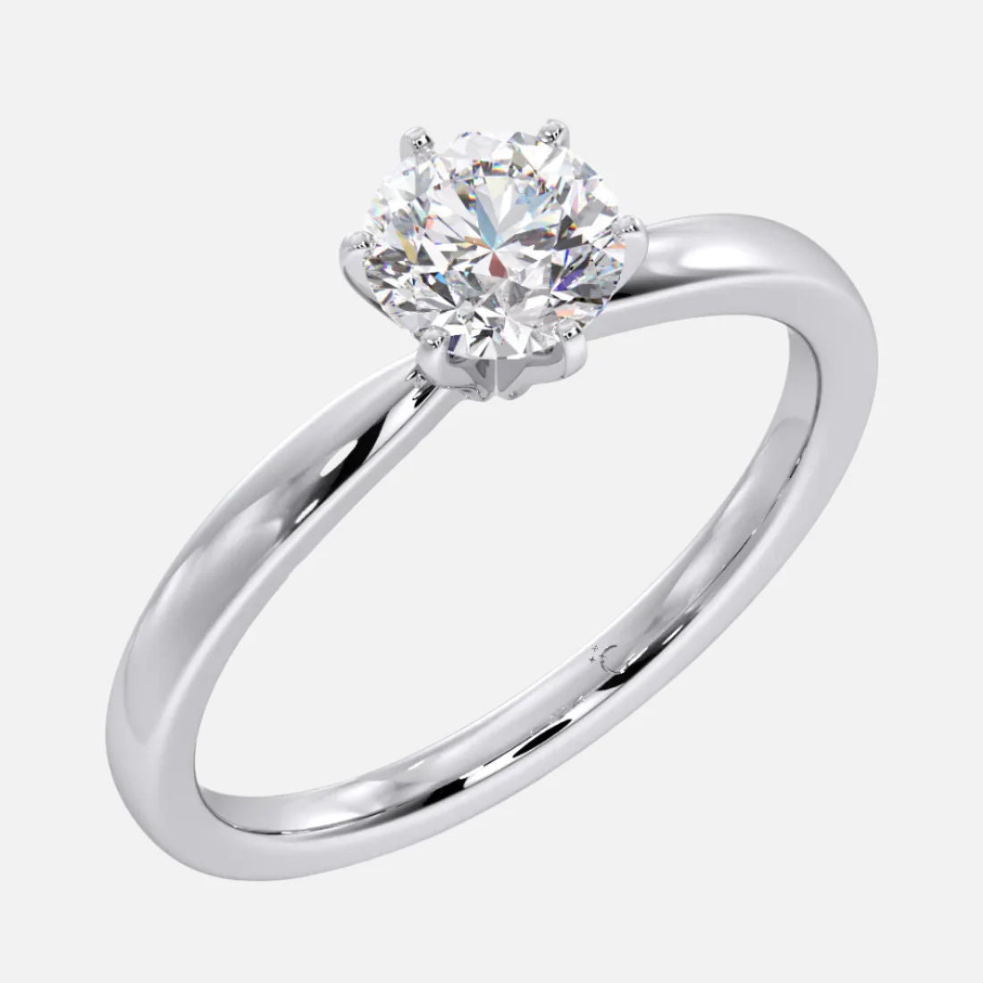 Solitaire 14K Gold Ring w. Diamond