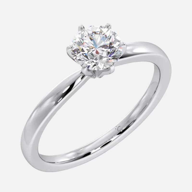 Solitaire 14K Gold Ring w. Diamond