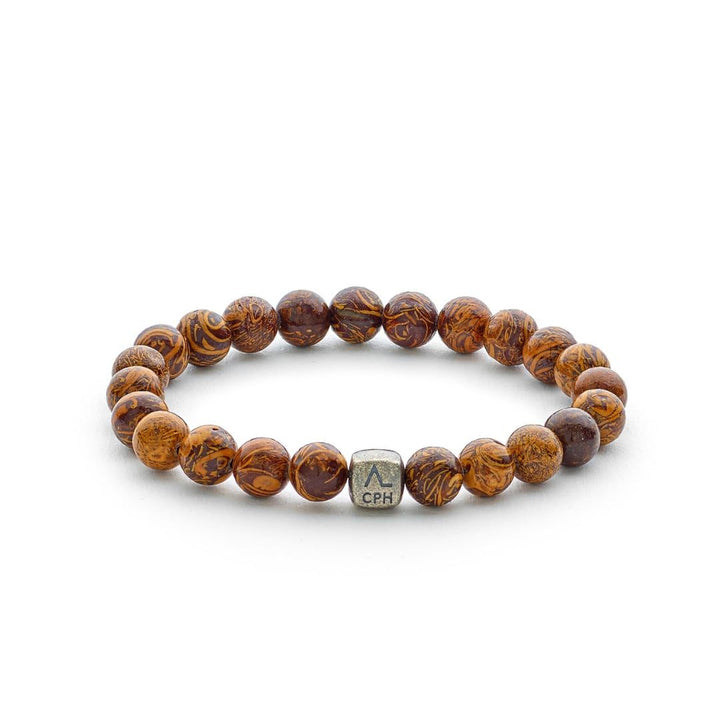 ColorUp Elephant Jasper 8mm Silver Bracelet