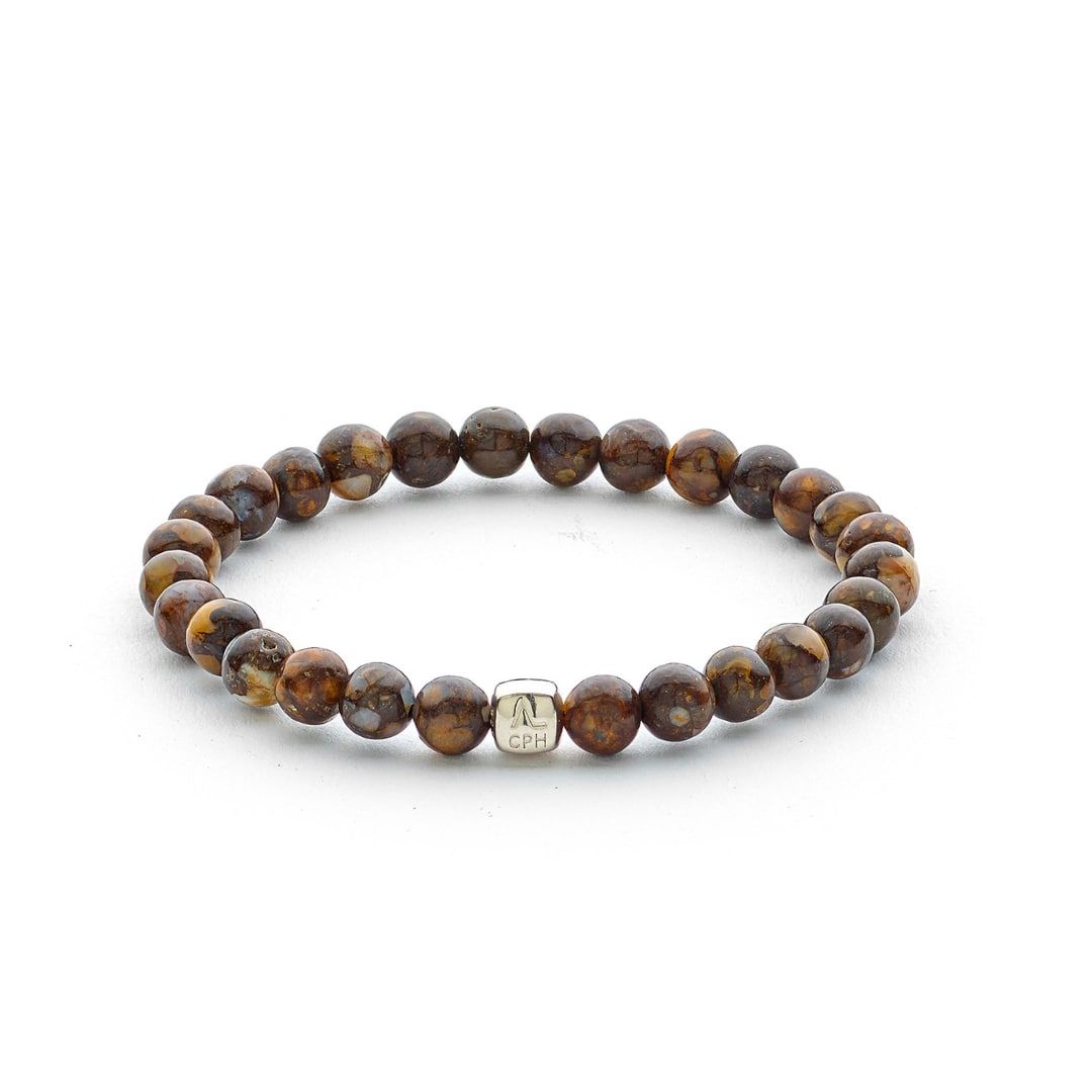 ColorUp African Opal 6mm Sølv Armbånd