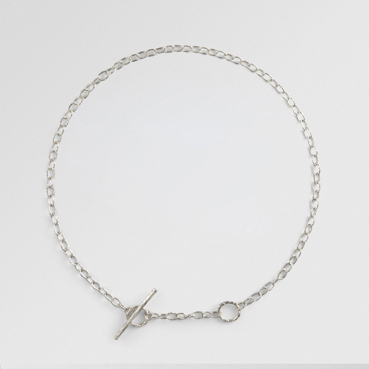 T - Chain Silver Necklace 44cm