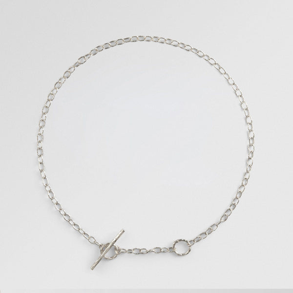 T - Chain Silver Necklace 44cm