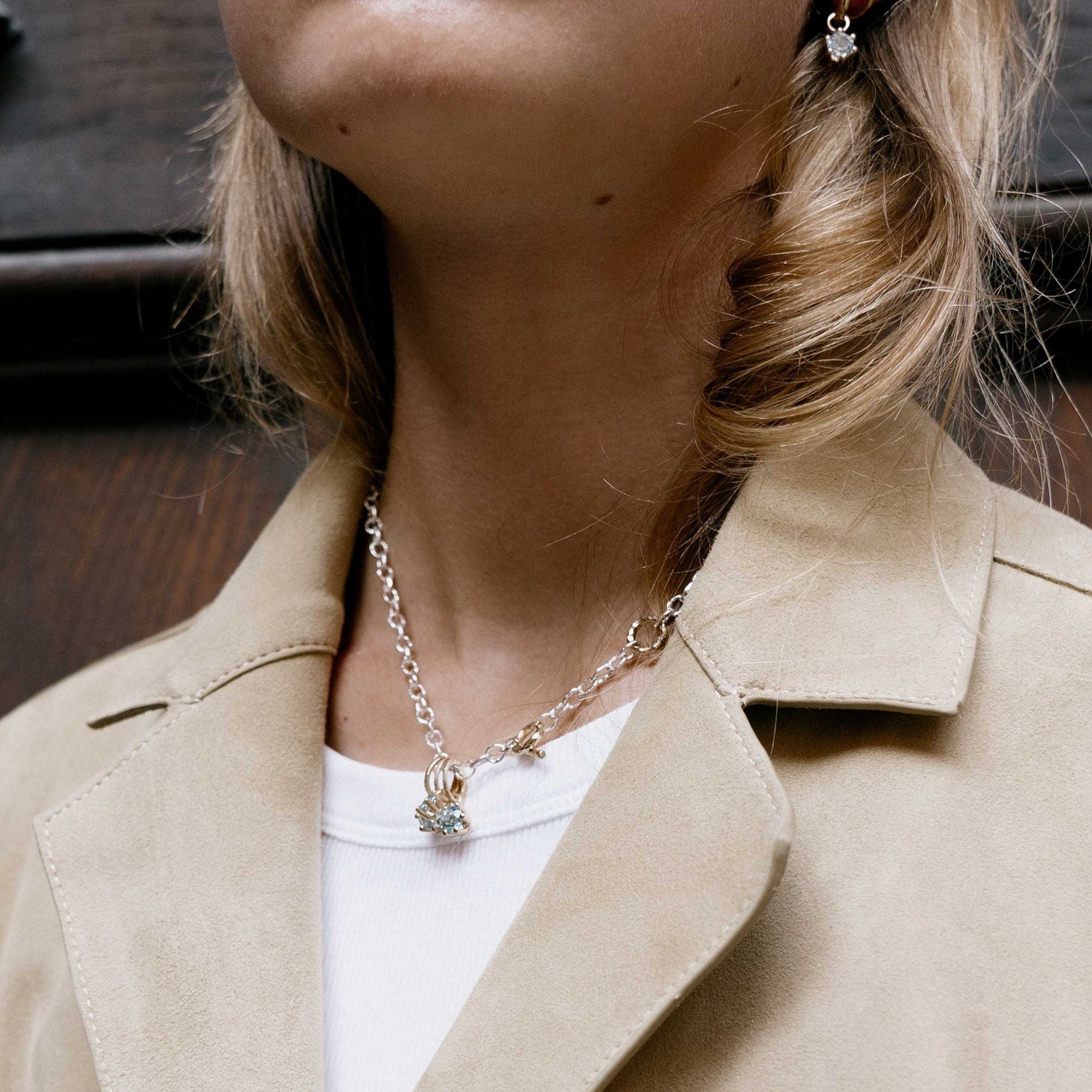 T - Chain 18K Gold & Silver Necklace