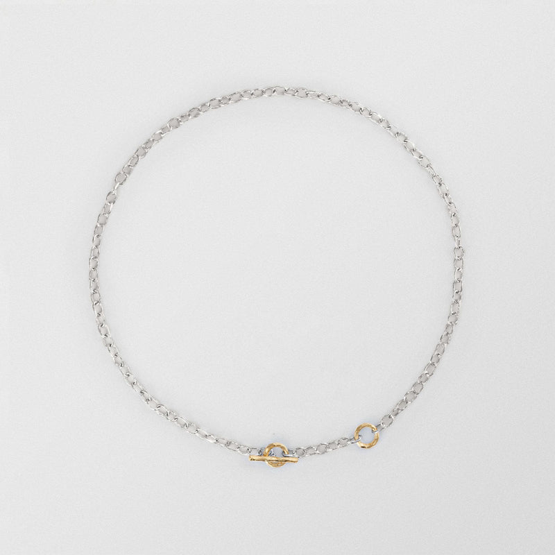 T - Chain 18K Guld & Sølv Halskæde