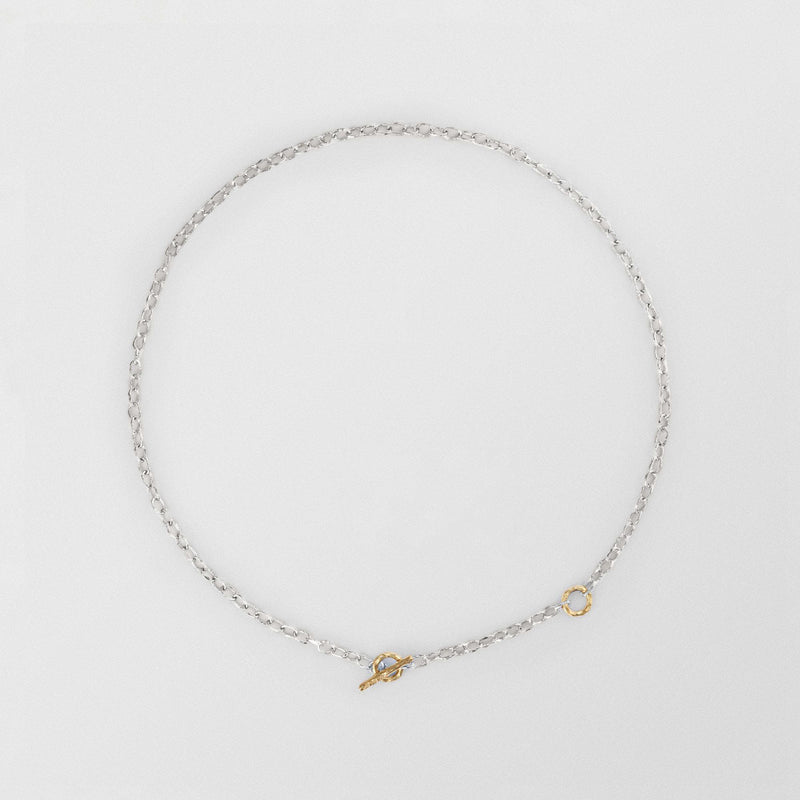 T - Chain 18K Guld & Sølv Halskæde